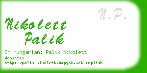 nikolett palik business card